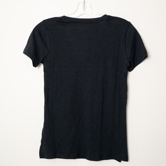 Madewell Whisper Cotton V Neck Pocket Tee Relaxed Fit Lightweight Black - Picture 3 of 9